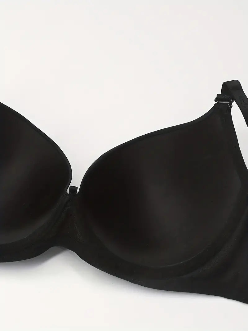 Full Coverage Solid C Cup Push Up Bra