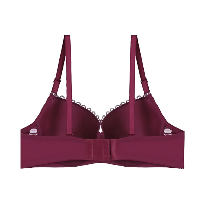 Elegant Lace Underwire Bra with Removable Straps