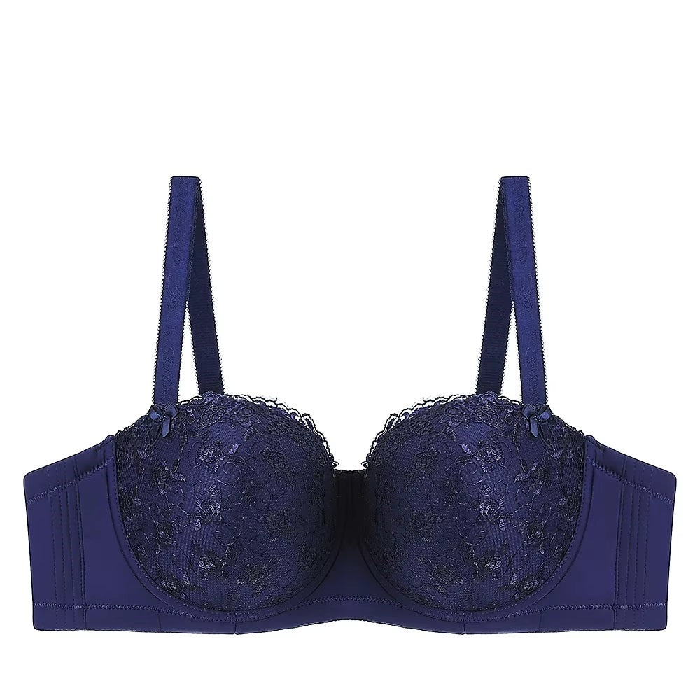 Elegant Lace Floral Half Cup Underwire Bra