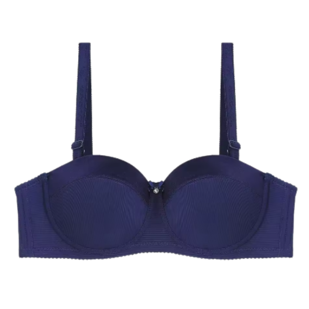 Half Cup Underwire with Adjustable Straps Push-Up Bra - C Cup