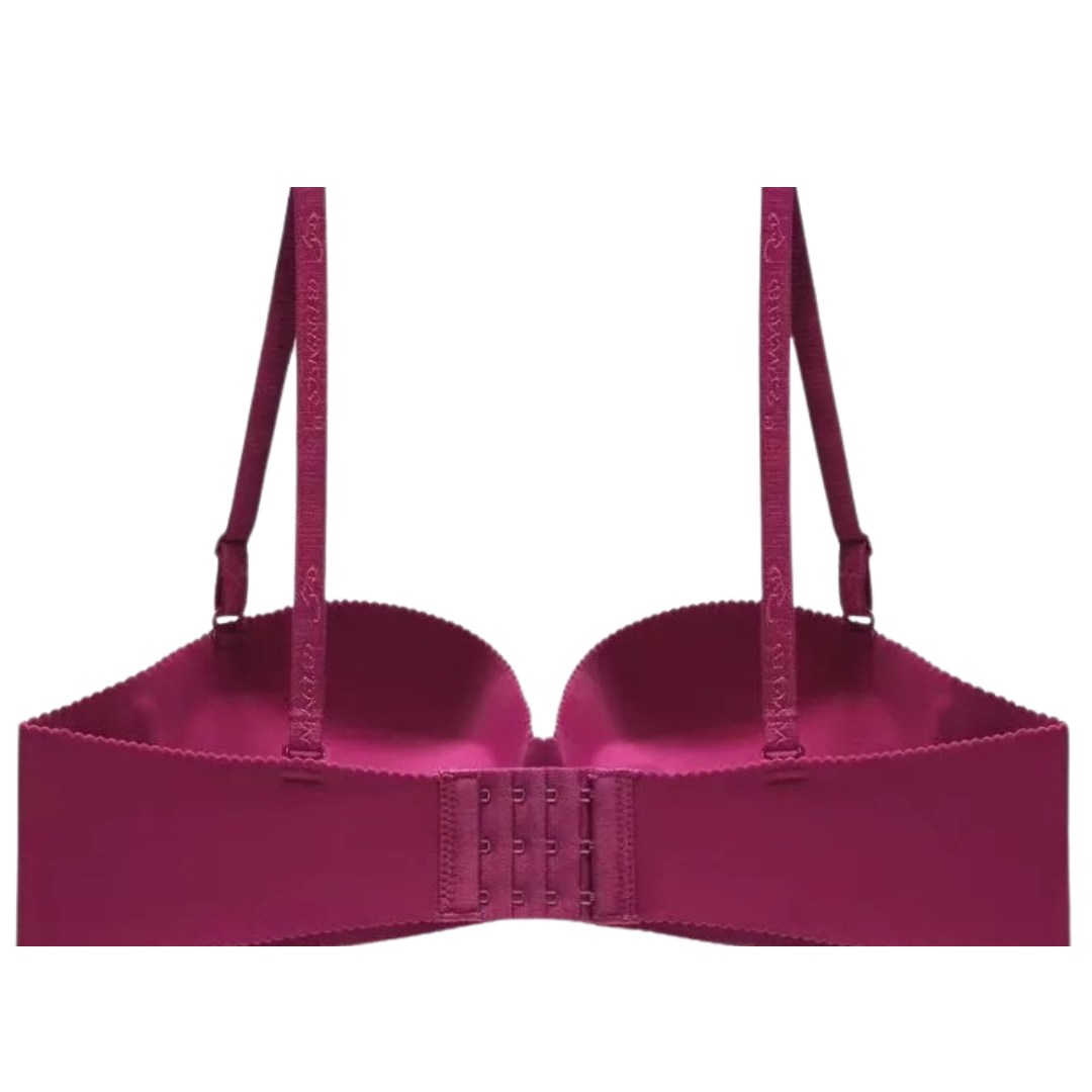 Solid Color Strapless Seamless Push-Up Bra – B Cup
