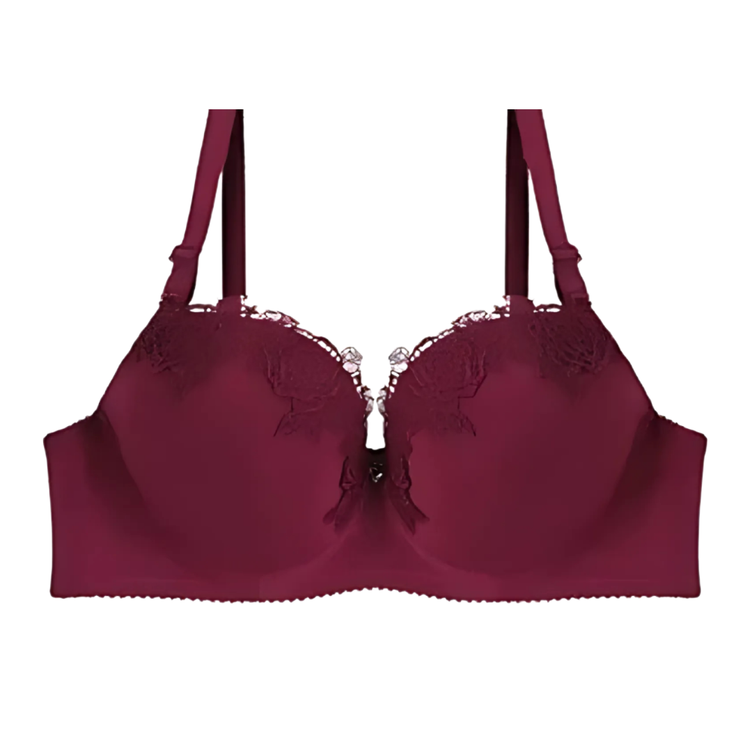 Satin Touch Lightly Padded Lace Underwire Bra