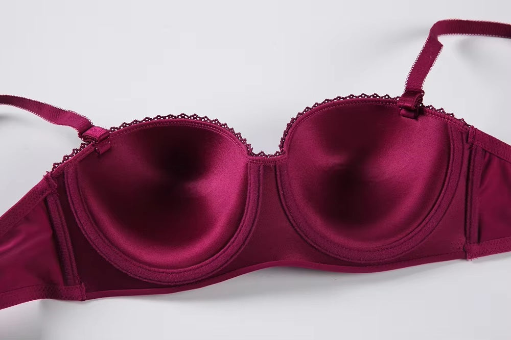 Breathable Half Cup Underwire with Convertible Straps Bra