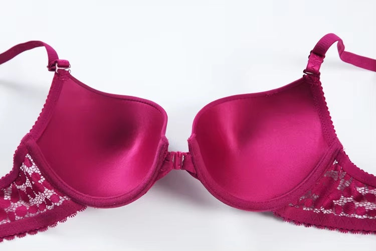 Seamless Front Zipper with Underwire & Convertible Straps Bra