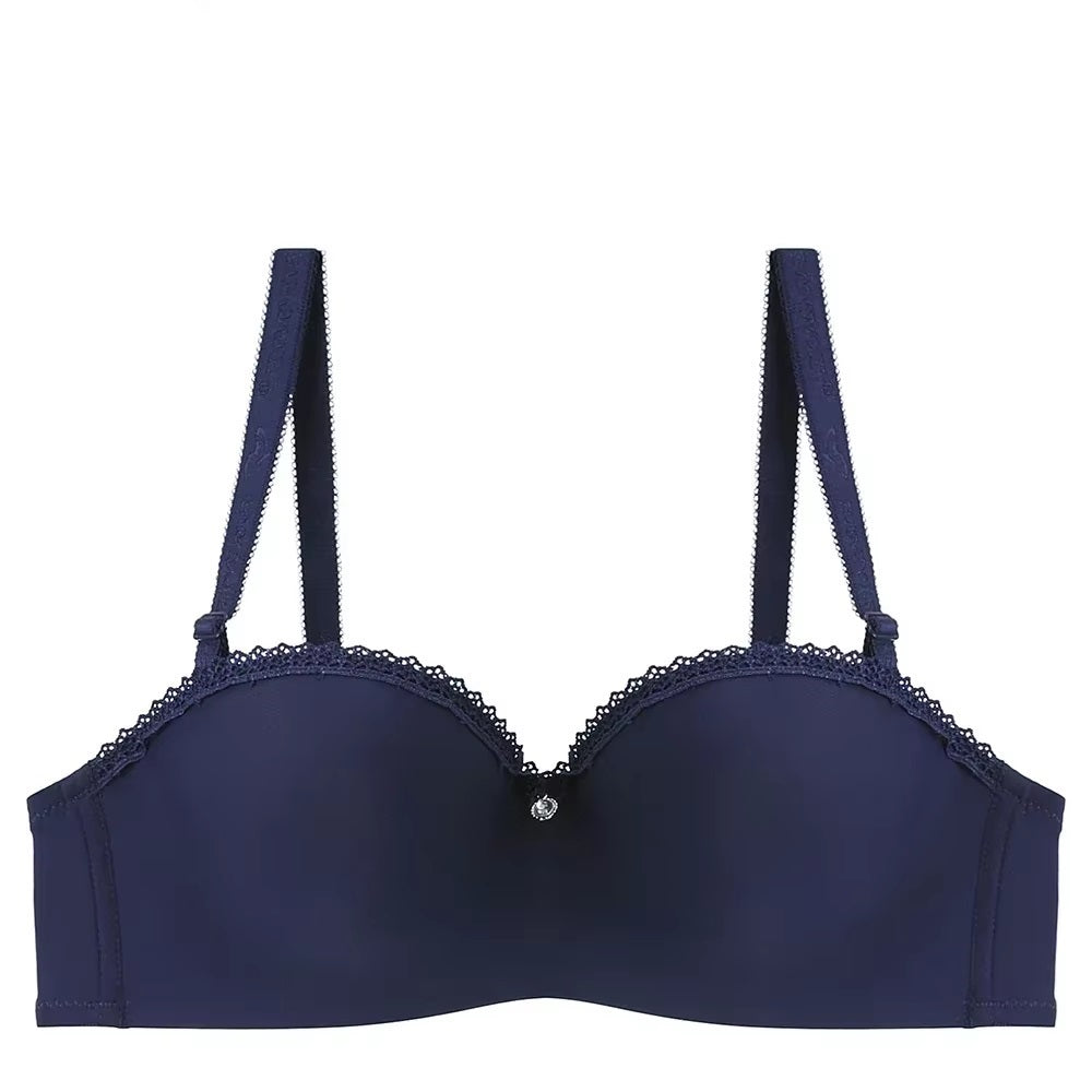 Breathable Half Cup Underwire with Convertible Straps Bra