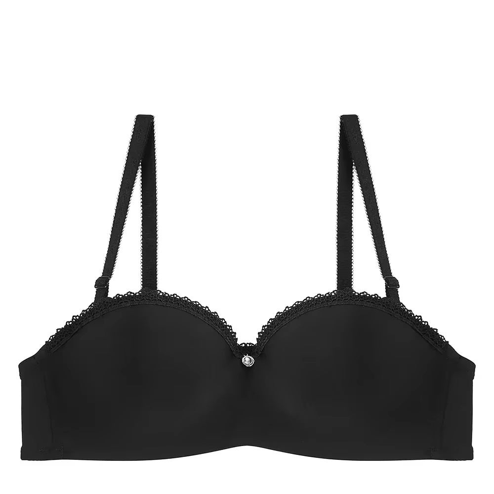 Breathable Half Cup Underwire with Convertible Straps Bra