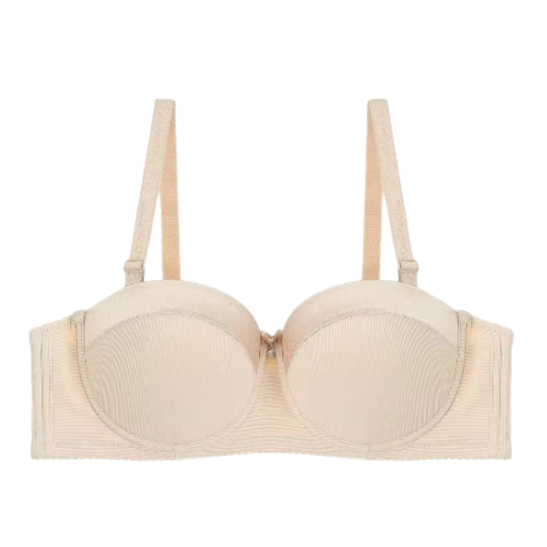Half Cup Underwire with Adjustable Straps Push-Up Bra - C Cup