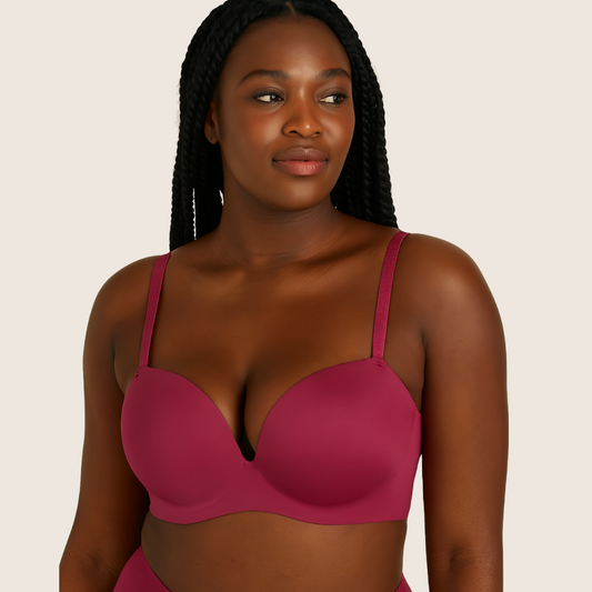 Solid Color Strapless Seamless Push-Up Bra – B Cup