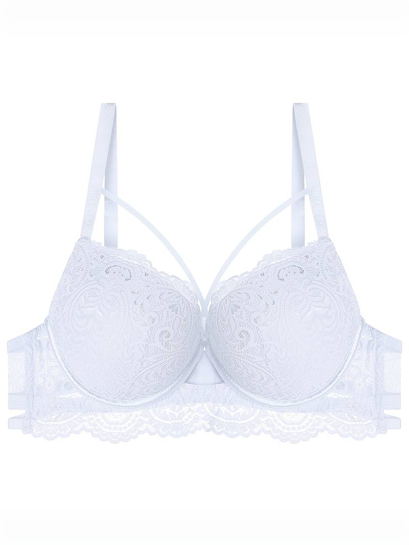 Contrast Lace  B Cup Push Up Bra