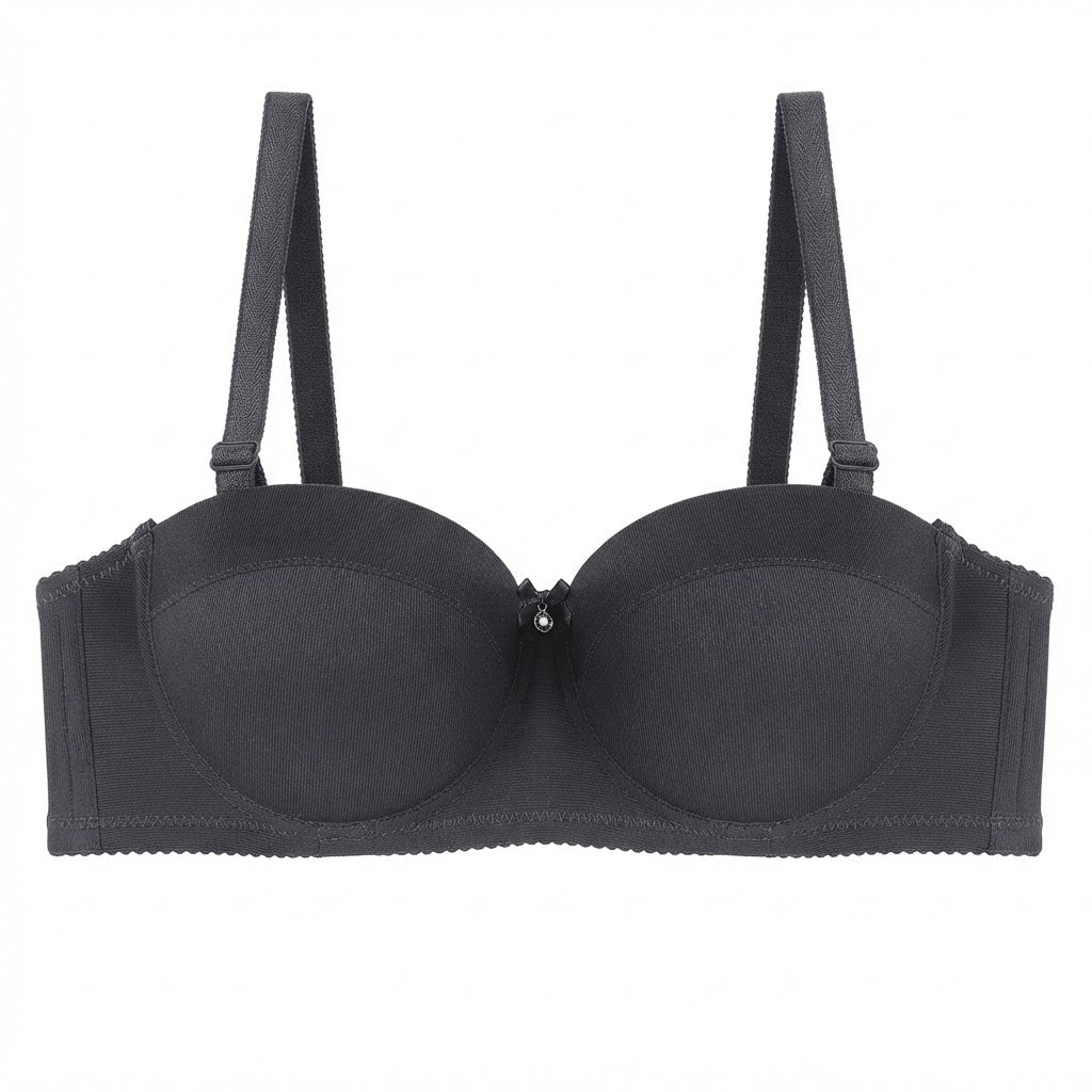 Half Cup Underwire with Adjustable Straps Push-Up Bra - C Cup